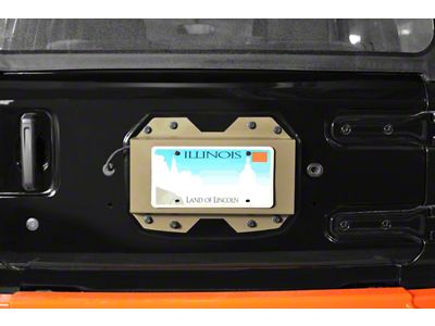 Steinjager Rear License Plate Relocator; Military Beige (18-25 Jeep Wrangler JL)