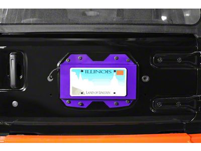 Steinjager Rear License Plate Relocator; Sinbad Purple (18-25 Jeep Wrangler JL)