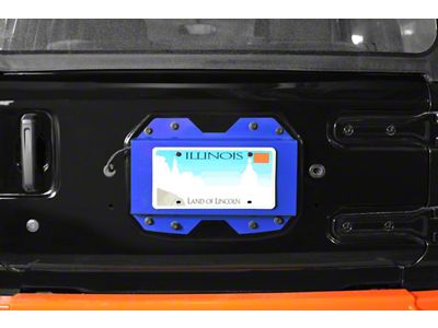 Steinjager Rear License Plate Relocator; Southwest Blue (18-25 Jeep Wrangler JL)