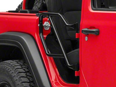 Steinjager Rear Trail Tube Doors; Black (18-25 Jeep Wrangler JL 4-Door)