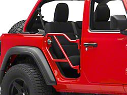 Steinjager Rear Trail Tube Doors; Red Baron (18-24 Jeep Wrangler JL 4-Door)