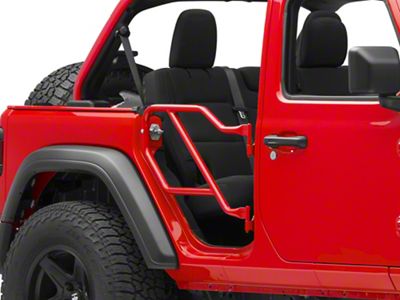 Steinjager Rear Trail Tube Doors; Red Baron (18-25 Jeep Wrangler JL 4-Door)