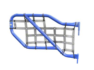 Steinjager Rear Tube Door Cargo Net Covers; Gray (18-25 Jeep Wrangler JL 4-Door)