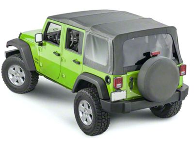 Steinjager Replacement Soft Top with Tinted Glass; Black Diamond (10-18 Jeep Wrangler JK 4-Door)