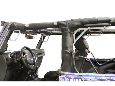 Steinjager Rigid Wire Form Front and Rear Grab Handles; Cloud White (07-18 Jeep Wrangler JK 2-Door)