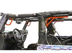 Steinjager Rigid Wire Form Front and Rear Grab Handles; Fluorescent Orange (07-18 Jeep Wrangler JK 2-Door)
