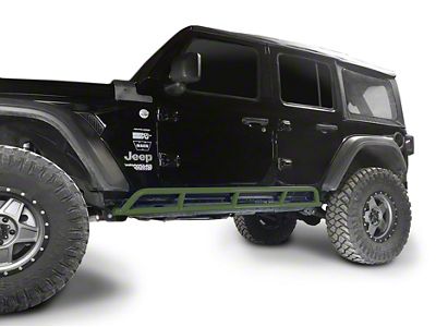 Steinjager Rock Sliders; Locas Green (18-25 Jeep Wrangler JL 4-Door)