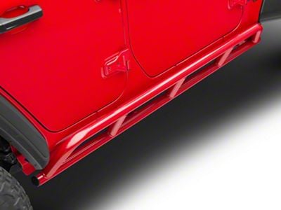 Steinjager Rock Sliders; Red Baron (18-25 Jeep Wrangler JL 4-Door)