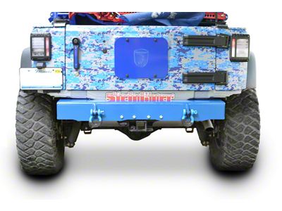Steinjager Stubby Rear Bumper with D-Ring Mounts; Playboy Blue (07-18 Jeep Wrangler JK)