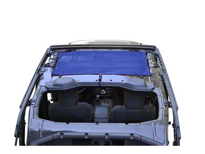 Steinjager Teddy Top Front Seat Solar Screen Cover; Blue (18-25 Jeep Wrangler JL)