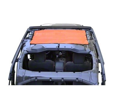 Steinjager Teddy Top Front Seat Solar Screen Cover; Orange (18-25 Jeep Wrangler JL)