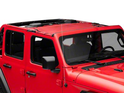 Steinjager Teddy Top Front Seat Solar Screen Cover; Red (18-25 Jeep Wrangler JL)