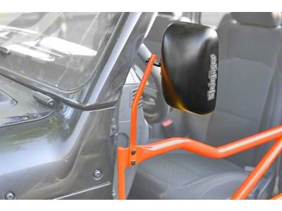 Steinjager Tube Door Mirror Kit; Fluorescent Orange (18-25 Jeep Wrangler JL)