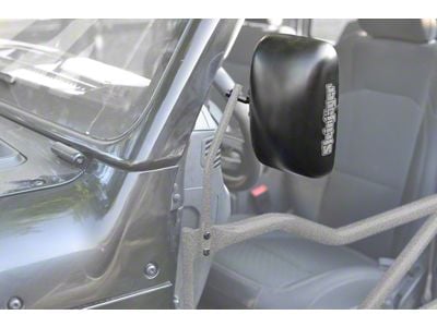Steinjager Tube Door Mirror Kit; Gray Hammertone (18-25 Jeep Wrangler JL)