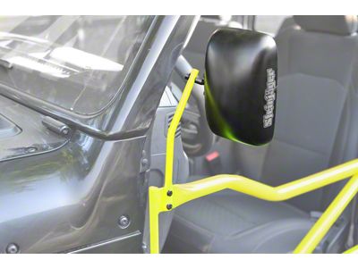 Steinjager Tube Door Mirror Kit; Neon Yellow (18-25 Jeep Wrangler JL)