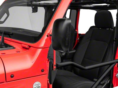Steinjager Tube Door Mirror Kit; Red Baron (18-25 Jeep Wrangler JL)