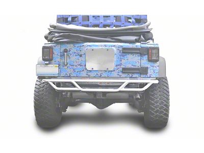 Steinjager Tubular Rear Tube Bumper; Cloud White (07-18 Jeep Wrangler JK)