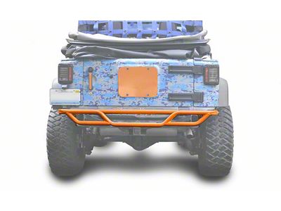 Steinjager Tubular Rear Tube Bumper; Fluorescent Orange (07-18 Jeep Wrangler JK)