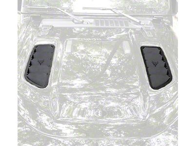 Steinjager Valkyrie Off Road Hood Vent Kit; Texturized Black (18-25 Jeep Wrangler JL Rubicon, Excluding Rubicon 392)