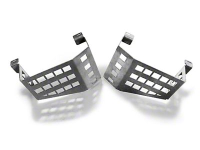 Steinjager Wheel Well Storage Baskets; Driver and Passenger Side; Bare Metal (18-25 Jeep Wrangler JL w/o Subwoofer)