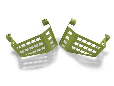 Steinjager Wheel Well Storage Baskets; Driver and Passenger Side; Gecko Green (18-25 Jeep Wrangler JL w/o Subwoofer)