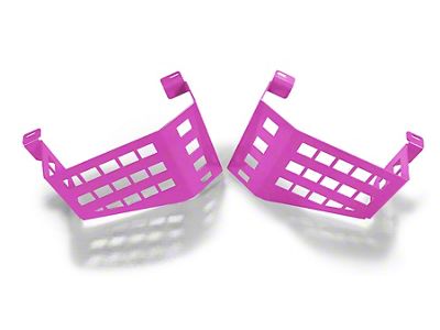 Steinjager Wheel Well Storage Baskets; Driver and Passenger Side; Hot Pink (18-25 Jeep Wrangler JL w/o Subwoofer)
