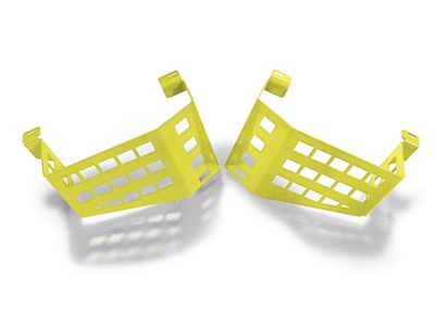 Steinjager Wheel Well Storage Baskets; Driver and Passenger Side; Lemon Peel (18-25 Jeep Wrangler JL w/o Subwoofer)