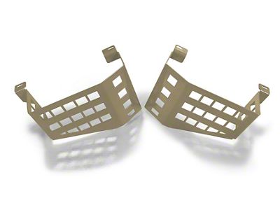 Steinjager Wheel Well Storage Baskets; Driver and Passenger Side; Military Beige (18-25 Jeep Wrangler JL w/o Subwoofer)