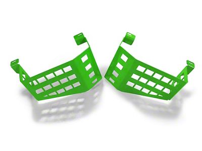Steinjager Wheel Well Storage Baskets; Driver and Passenger Side; Neon Green (18-25 Jeep Wrangler JL w/o Subwoofer)