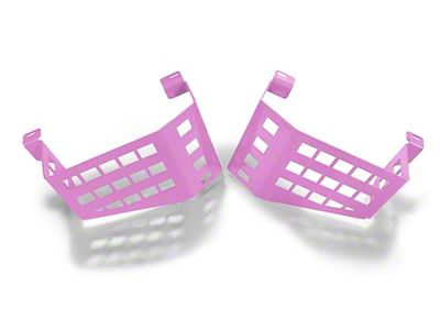 Steinjager Wheel Well Storage Baskets; Driver and Passenger Side; Pinky (18-25 Jeep Wrangler JL w/o Subwoofer)