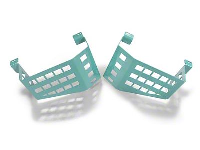 Steinjager Wheel Well Storage Baskets; Driver and Passenger Side; Tiffany Blue (18-25 Jeep Wrangler JL w/o Subwoofer)