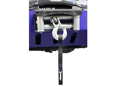 Steinjager Winch Hook Strap; Black (18-25 Jeep Wrangler JL)