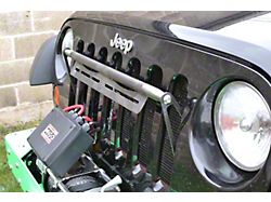 Steinjager LED Light Bar Grille Mounting Brackets; Bare Metal (07-18 Jeep Wrangler JK)