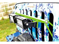 Steinjager LED Light Bar Grille Mounting Brackets; Gecko Green (07-18 Jeep Wrangler JK)