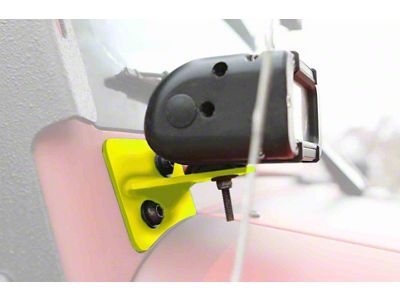 Steinjager LED Lights with Lower Windshield Mounting Brackets; Neon Yellow (07-18 Jeep Wrangler JK)