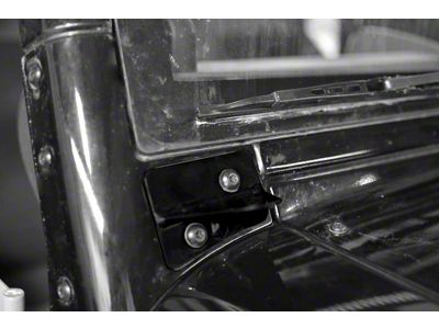 Steinjager Lower Windshield Mounting Brackets; Black (07-18 Jeep Wrangler JK)