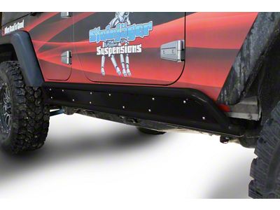 Steinjager Phantom Rock Sliders; Bare Metal (07-18 Jeep Wrangler JK 4-Door)