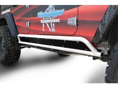 Steinjager Phantom Rock Sliders; Cloud White (07-18 Jeep Wrangler JK 4-Door)