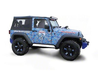 Steinjager Phantom Rock Slider Insert Kit; Cloud White (07-18 Jeep Wrangler JK 2-Door)