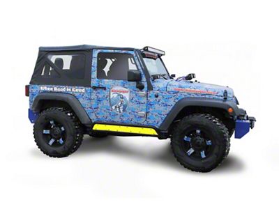 Steinjager Phantom Rock Slider Insert Kit; Neon Yellow (07-18 Jeep Wrangler JK 2-Door)