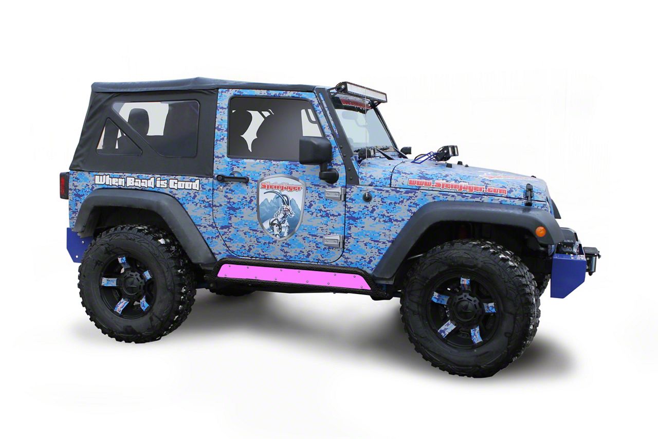 Steinjager Jeep Wrangler Phantom Rock Sliders; Sinbad Purple