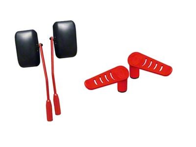 Steinjager Premium Mirror and Foot Peg Kit; Red Baron (07-18 Jeep Wrangler JK)