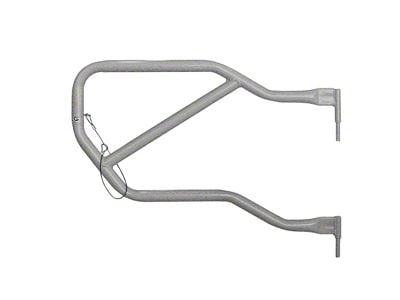 Steinjager Rear Trail Tube Doors; Gray Hammertone (07-18 Jeep Wrangler JK 4-Door)