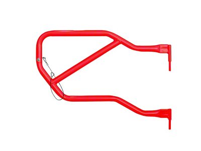 Steinjager Rear Trail Tube Doors; Red Baron (07-18 Jeep Wrangler JK 4-Door)