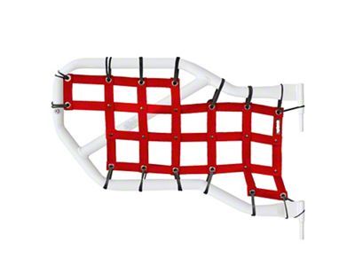 Steinjager Rear Tube Door Cargo Net Covers; Red (07-18 Jeep Wrangler JK 4-Door)