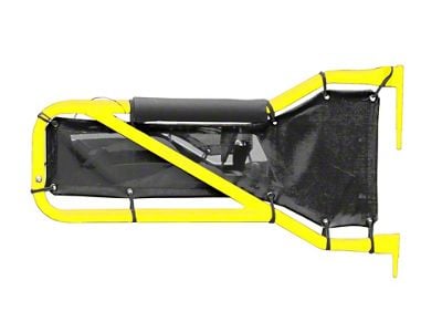 Steinjager Front Tube Doors; Lemon Peel and Black Mesh (07-18 Jeep Wrangler JK)