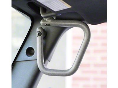 Steinjager Rigid Wire Form Front Grab Handles; Gray Hammertone (07-18 Jeep Wrangler JK)