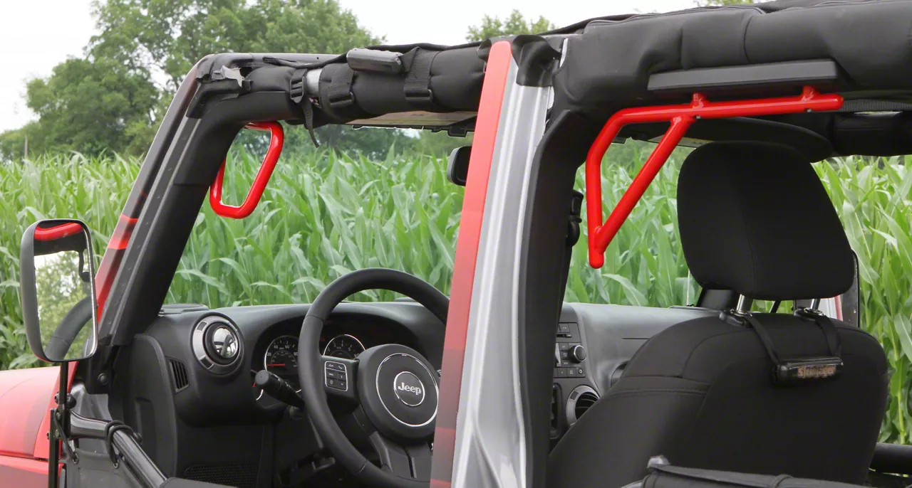 Jeep Wrangler Front and Rear Grab Handles; Tropical Breeze Teal