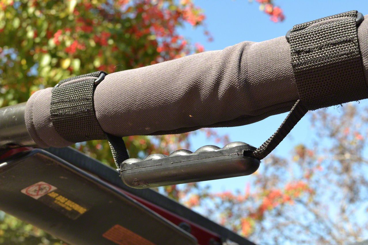 Steinjager Jeep Wrangler Roll Bar Wrap Around Grab Handle Kit Black