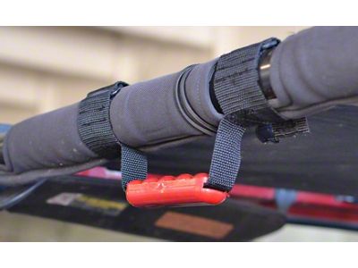 Steinjager Roll Bar Wrap Around Grab Handle Kit; Red (97-06 Jeep Wrangler TJ)